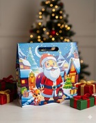 Pudełko kuferek box na prezent dla dziecka od mikołaja kartonowe