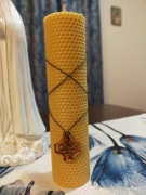 Naturalna świeca z węzy pszczelej wosku pszczelego z zawieszką foską dialog