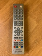 pilot SHARP Aquos Netflix Youtube - srebrny Oryginalny D186