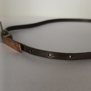 **grafitowy wąski PASEK do sukienki 91 x 0,5 cm