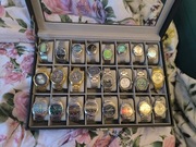 NIESPOTYKANE zegarki orient czerwone cesarskie patelnia crystal japonia