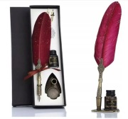 Pióro retro do kaligrafii naturalne gęsie