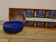 Zestaw serwis kawowo-herbaciany szklanki + podstawki Luminarc Matys Tulip