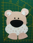 Papierowe scrapki - duży miś