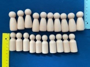 Pionki 50mm drewniane figurki rękodzieło do diy ozdabianie lalki aniołki