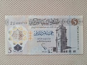 Libia 5 Dinars. Polimer UNC
