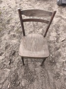 Krzesło drewniane PRL stare zabytkowe 