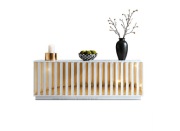 PRZEPIĘKNA KOMODA MODERN GLAM BIAŁO ZŁOTA