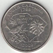 USA quarter dollar 25 centów 2000 South Carolina P nr 1