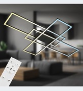 Lampa LED ledowa sufitowa ruchome ramię 104 cm 42w 6600 lm pilot sciemniacz