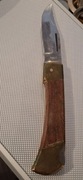 Nóż myśliwski mosiądz-drewno