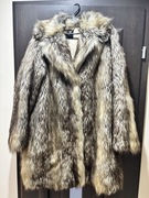 Marciano Guess płaszcz damski kolor brązowy sztuczne futro