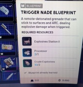 Trigger nade granat aktywowalny plan ARC Raiders PC/PS/XBOX