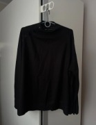 Czarny sweter sweterek bluzka z guzikami ozdobnymi L