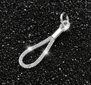 Łańcuszek do Kluczy Samochodowych z Błyszczącymi Kryształkami – 12 cm