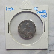 Stara Moneta Rosja 15 Kopiejek Caryca Elżbieta Piotrowna 1761 r.