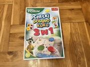 Gra rodzinna 3w1 Domino, Pchełki i Kuku - Trefliki