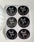 Naklejki Thank you 6 sztuk czarne