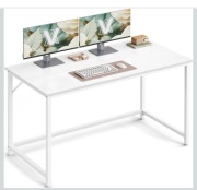 Biurko VASAGLE 120 x 60 cm – nowoczesne, metalowa rama, kolor klonowy biały