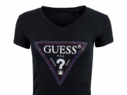 Koszulka czarna Guess , oryginalna bluzka XS