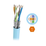 Kabel U/FTP LSHF kat.6A BKT 585 drut niebieski 23AWG (500m)