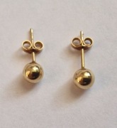 Kolczyki 585 kulki kuleczki 5mm waga 0.3 g