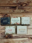 Świąteczny zestaw prezentowy – świeczka sojowa + miodek w pudełku