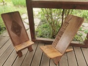 Afrykańskie drewniane krzesło Zafimaniry