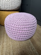 Puf siedzisko brudny róż BOHO dodatki dekoracje