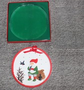 Ceramiczna świąteczna ozdobna zawieszka Św. Mikołaj