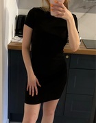 Mini sukienka krótka mała czarna XS 34 ołówkowa obcisła dopasowana