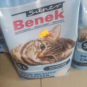 Żwirek Bentonitowy dla Kota do kuwety zbrylający Super Benek Naturalny 25 L
