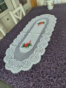 Świąteczne bieżnik Boże Narodzenie obrus serweta ażurowa