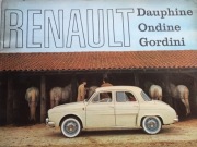 Renault Dauphine Ondine Gordini Prospekt samochodu lata 60-e XXw