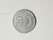 Moneta 20 groszy z 1949 roku. PRL.