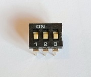 DIP switch 3 pozycyjny, niski, do druku