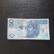 50 zł. Banknot z 1994 roku.Seria EU          