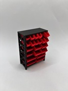 Regał z kuwetami w skali 1:18