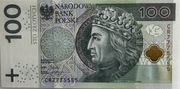 Unikatowy banknot 100 zł z wyjątkowym bo numerem seryjnym CR7775555