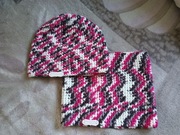 Czapka zimowa plus komin hand made