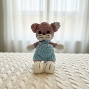 Ręcznie robiony Kotek na szydełku – Maskotka HandMade, Prezent, 26 cm