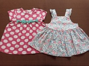 2 sukienki dla dziewczynki 86