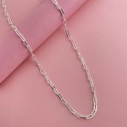 Srebrny łańcuszek minimalistyczny łańcuch 55 cm