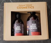 Zestaw męskich kosmetyków zapach seksu i biznesu żel szampon 