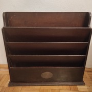 Stojak drewniany na gazety, magazyny