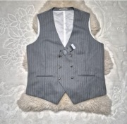 Kamizelka garniturowa M Szara w paski Burton Menswear London 