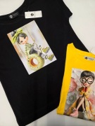 Bluzka damska Magnes lines różne aplikacje 