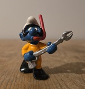 Schleich smerf smurf z harpunem figurka unikat model wycofany z 1979 r