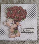 Kartka walentynkowa ręcznie robiona  