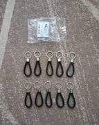 Nowe breloki sznurkowe czarne 10 szt